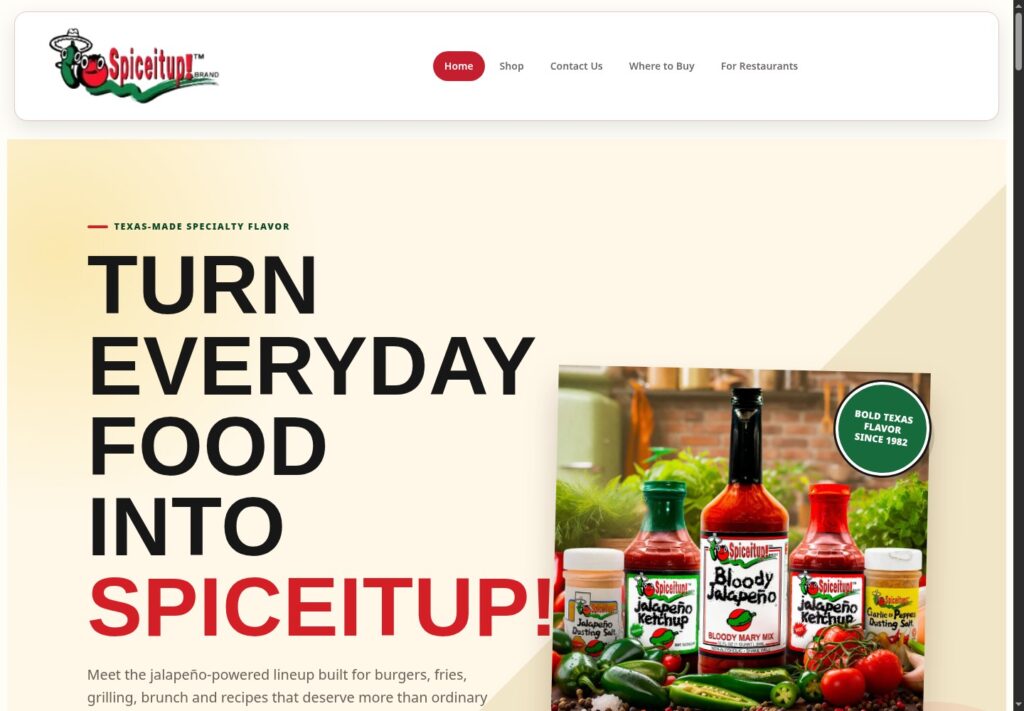 SpiceItUp! Discover website project shown on its public homepage